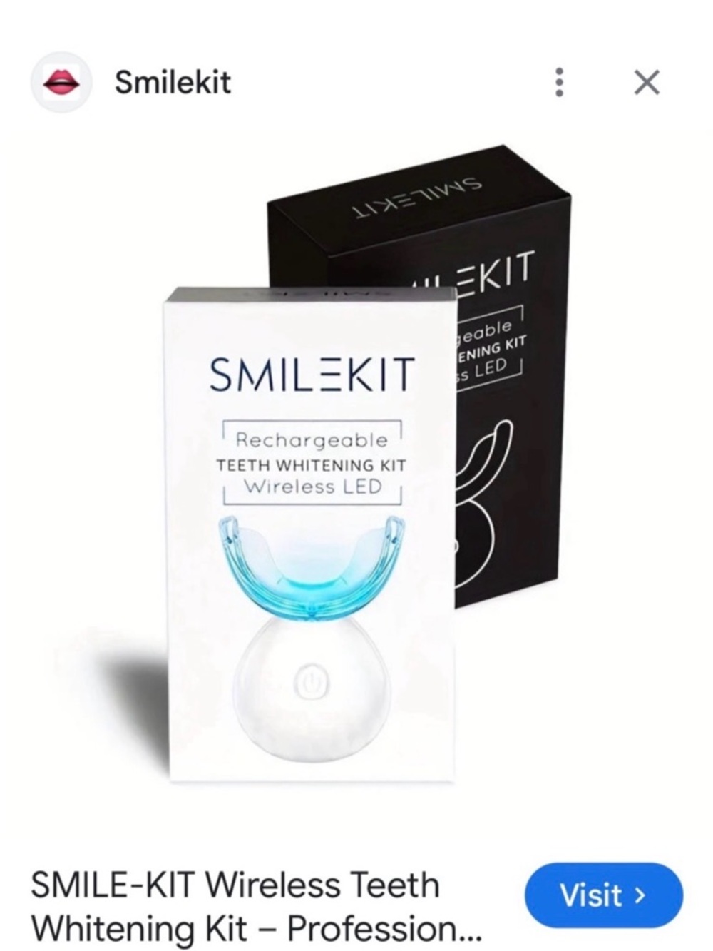 Rechargeable Wireless Teeth Whitening Kit - Blue/White. Box 9.   UNBELIEVABLE!!!
